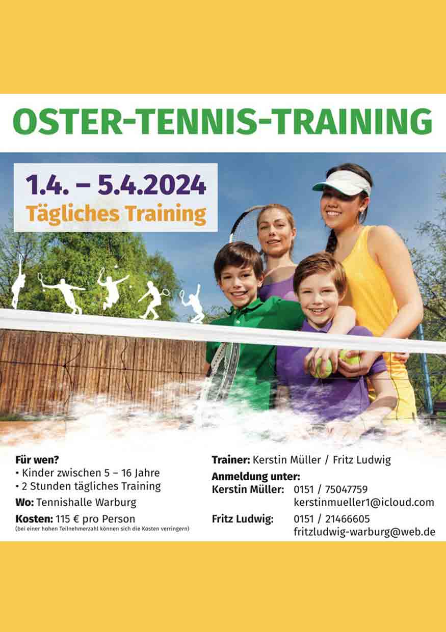 Oster-Tennis-Training 01.-05.04.2024