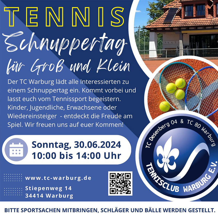 Tennis Schnuppertag 30.06.2024