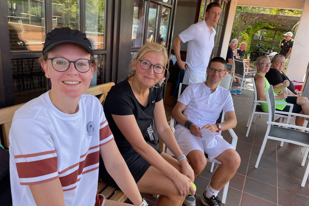 Mixed Turnier TC Warburg 2024, Albrecht Hadding, Luitgard Beltz, Matthias Helten und Annalena Uhe